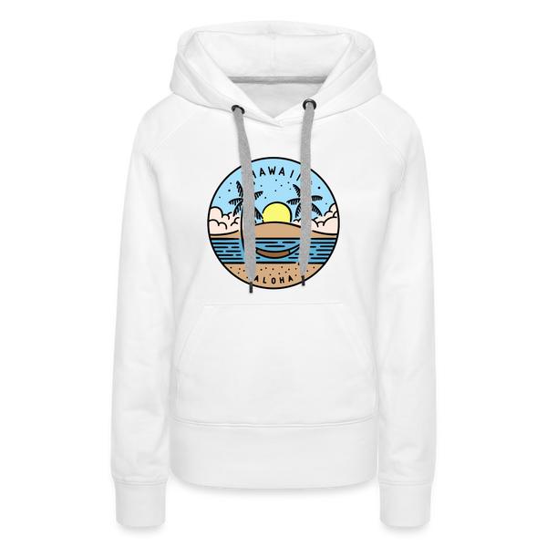 Premium Women's Hawaii Hoodie - white