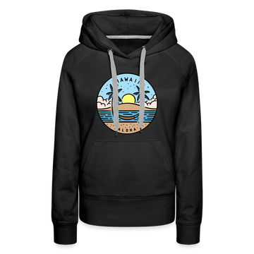 Premium Women's Hawaii Hoodie - black