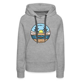 Premium Women's Hawaii Hoodie - heather grey
