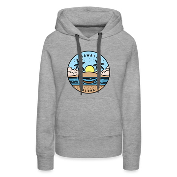 Premium Women's Hawaii Hoodie - heather grey