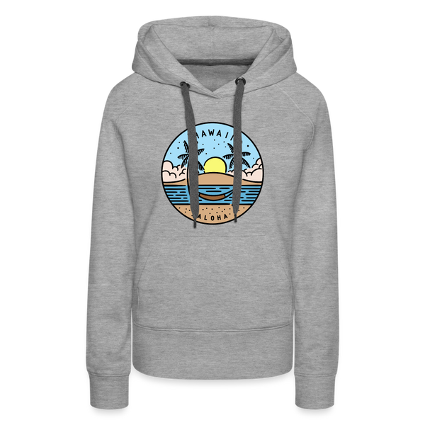 Premium Women's Hawaii Hoodie - heather grey