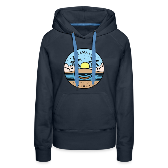 Premium Women's Hawaii Hoodie - navy