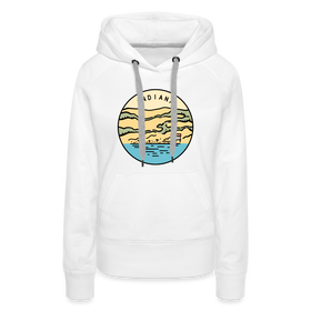 Premium Women's Indiana Hoodie - white