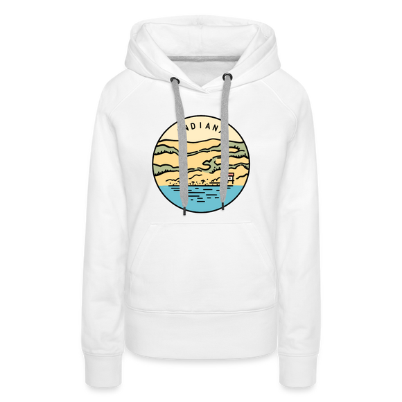 Premium Women's Indiana Hoodie - white