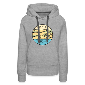Premium Women's Indiana Hoodie - heather grey