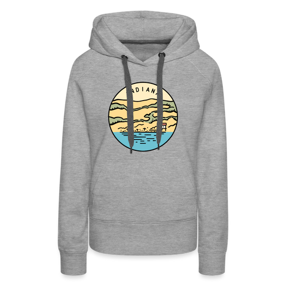 Premium Women's Indiana Hoodie - heather grey