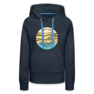 Premium Women's Indiana Hoodie - navy