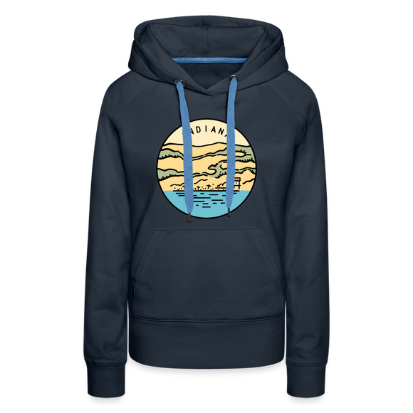 Premium Women's Indiana Hoodie - navy