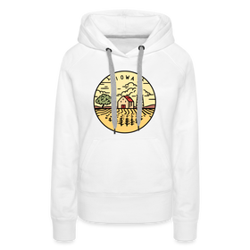 Premium Women's Iowa Hoodie - white