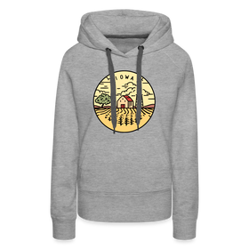 Premium Women's Iowa Hoodie - heather grey
