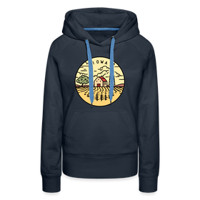 Premium Women's Iowa Hoodie - navy
