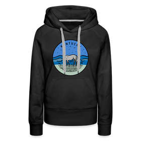 Premium Women's Kentucky Hoodie - black