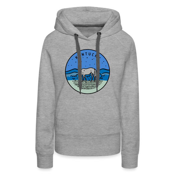 Premium Women's Kentucky Hoodie - heather grey