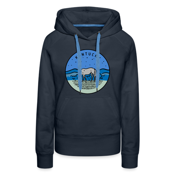 Premium Women's Kentucky Hoodie - navy