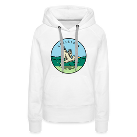 Premium Women's Louisiana Hoodie - white