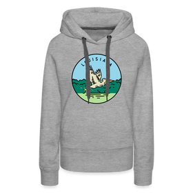 Premium Women's Louisiana Hoodie - heather grey