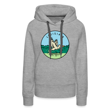 Premium Women's Louisiana Hoodie - heather grey