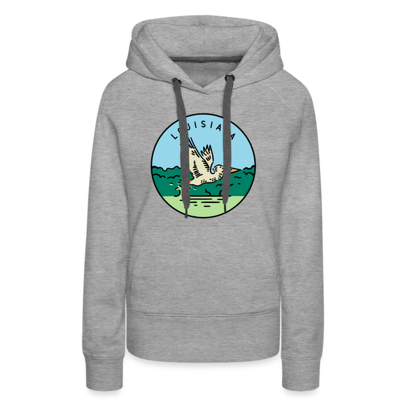 Premium Women's Louisiana Hoodie - heather grey