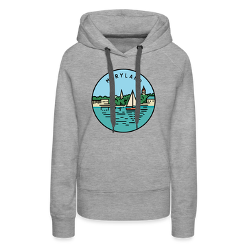Premium Women's Maryland Hoodie - heather grey