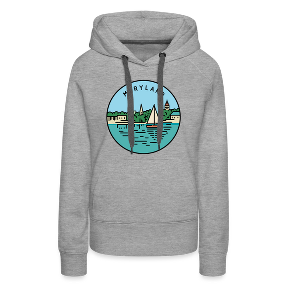 Premium Women's Maryland Hoodie - heather grey