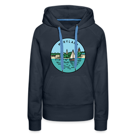 Premium Women's Maryland Hoodie - navy