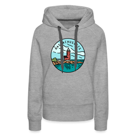 Premium Women's Massachusetts Hoodie - heather grey
