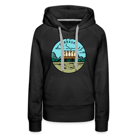 Premium Women's Nebraska Hoodie - black