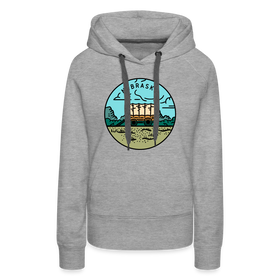 Premium Women's Nebraska Hoodie - heather grey