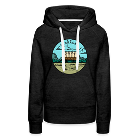 Premium Women's Nebraska Hoodie - charcoal grey