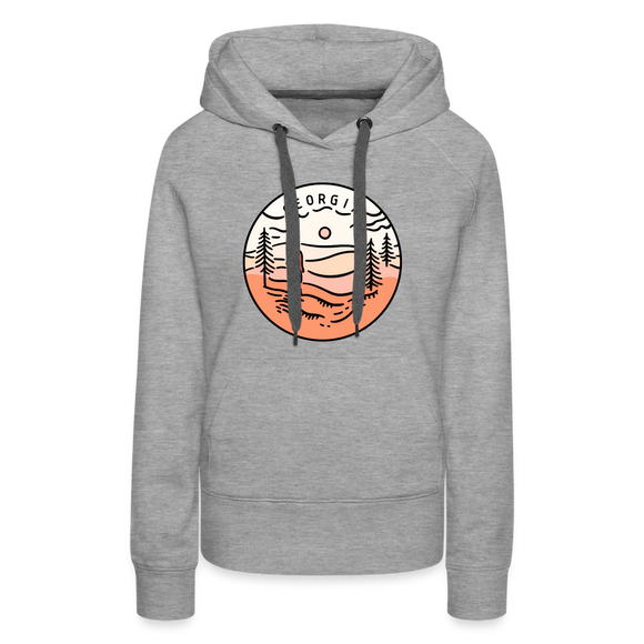 Premium Women's Georgia Hoodie - heather grey