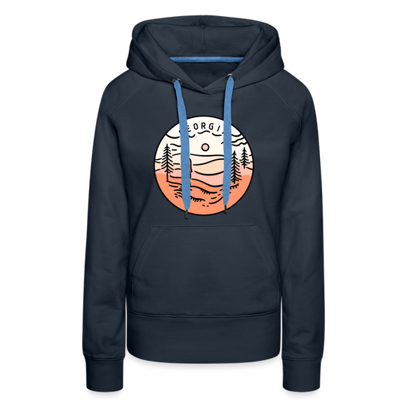 Premium Women's Georgia Hoodie - navy