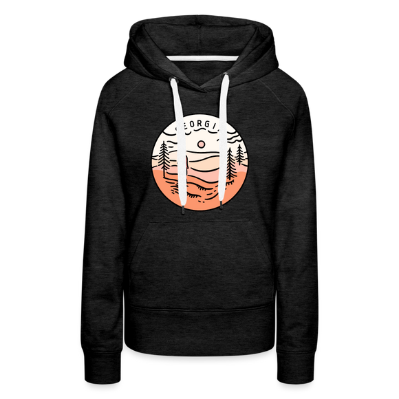 Premium Women's Georgia Hoodie - charcoal grey