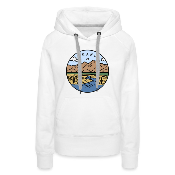 Premium Women's Idaho Hoodie - white