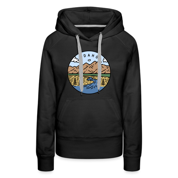 Premium Women's Idaho Hoodie - black