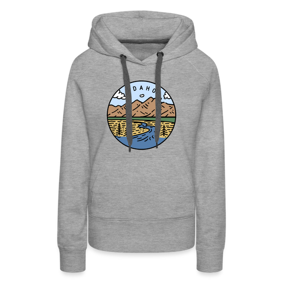Premium Women's Idaho Hoodie - heather grey