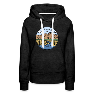 Premium Women's Idaho Hoodie - charcoal grey