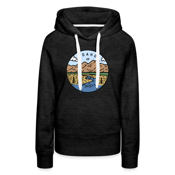Premium Women's Idaho Hoodie - charcoal grey