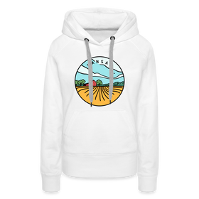 Premium Women's Kansas Hoodie - white