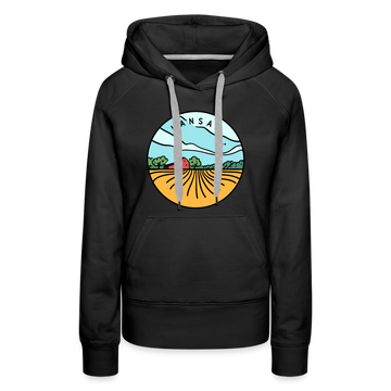 Premium Women's Kansas Hoodie - black