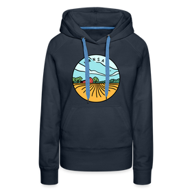 Premium Women's Kansas Hoodie - navy