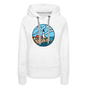 Premium Women's Maine Hoodie - white