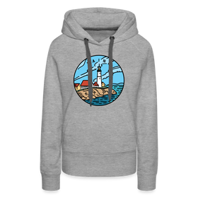 Premium Women's Maine Hoodie - heather grey