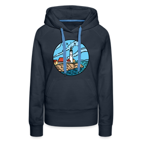 Premium Women's Maine Hoodie - navy