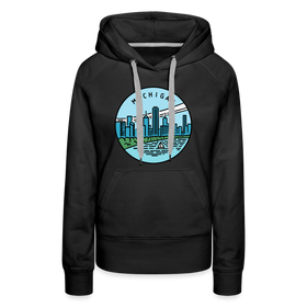 Premium Women's Michigan Hoodie - black