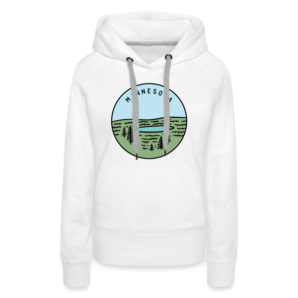 Premium Women's Minnesota Hoodie - white