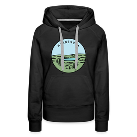 Premium Women's Minnesota Hoodie - black