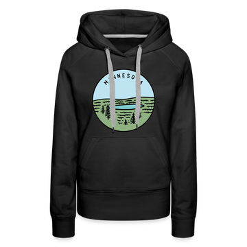Premium Women's Minnesota Hoodie - black