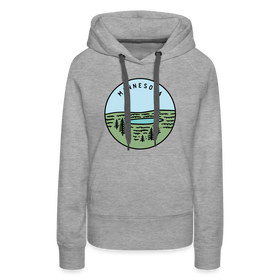 Premium Women's Minnesota Hoodie - heather grey
