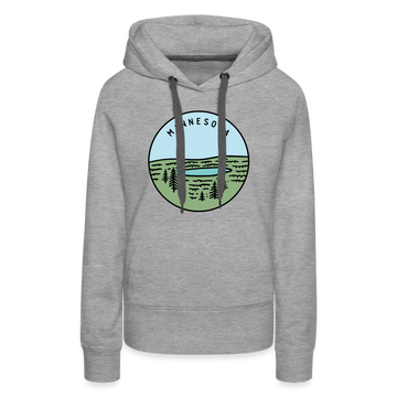 Premium Women's Minnesota Hoodie - heather grey