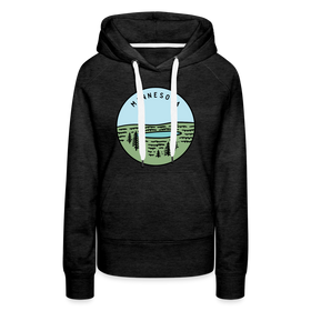 Premium Women's Minnesota Hoodie - charcoal grey